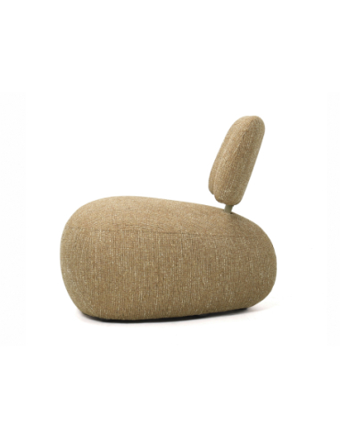 Sillón Bomani tapizada class caramelo