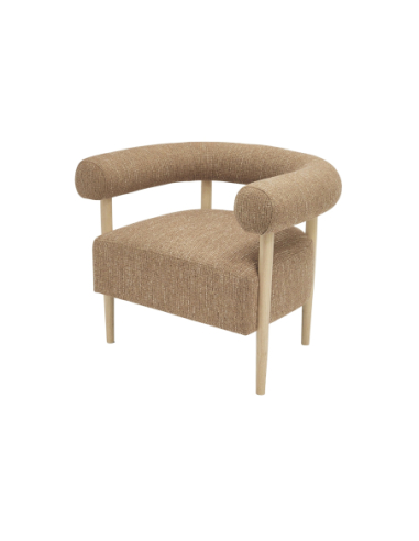 Sillón Mere class tapizada caramelo