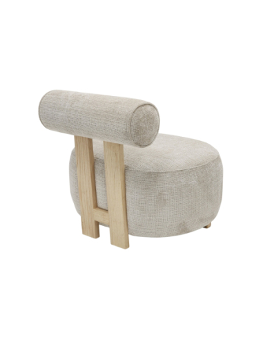 Sillón Akenehi tapizada dux beige