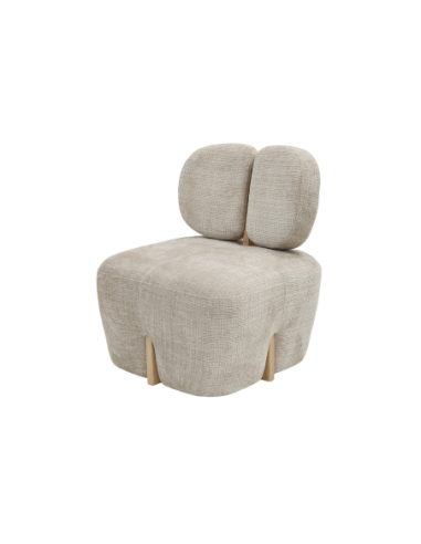 Sillón Arhoa tapizada dux beige