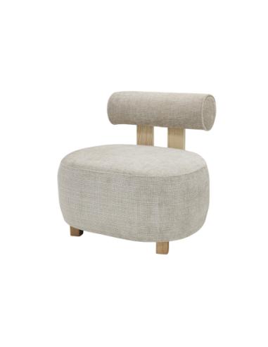 Sillón Akenehi tapizada dux beige