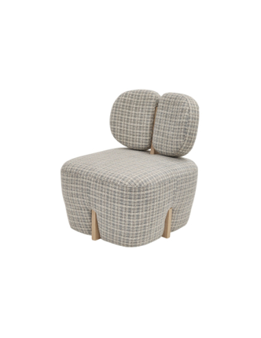 Sillón Arhoa tapizada tweed