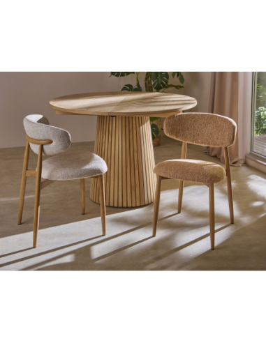 Silla de comedor Aka class tela caramelo