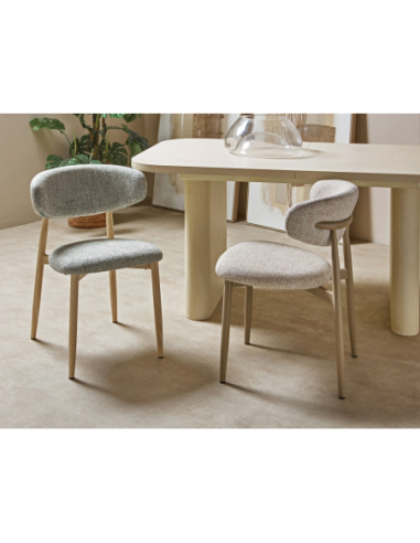 Silla de comedor Aka class tela verde