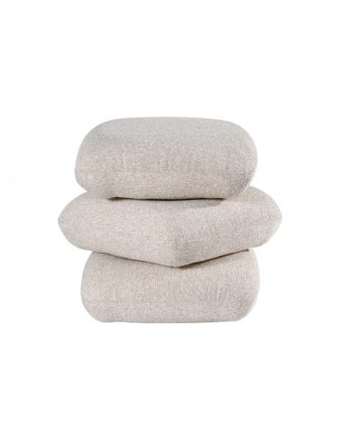 Puff giratorio Marama tapizada beige