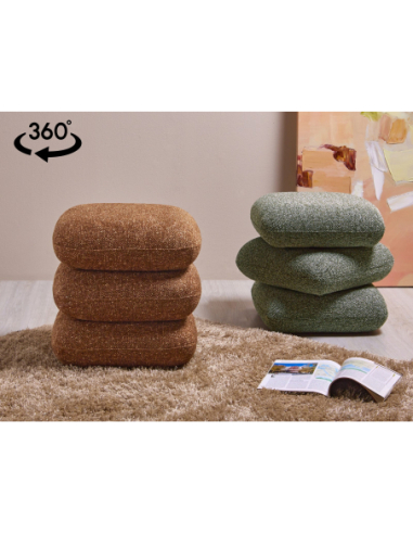 Puff giratorio Marama tapizada verde