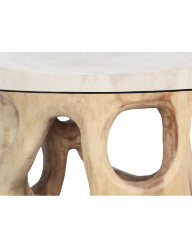 Mesa de comedor redonda madera suar