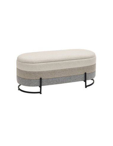 Descalzadora tapizada Ska tricolor gris