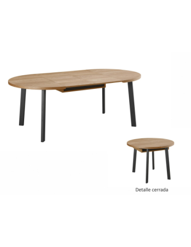 Mesa de comedor extensible chapada roble Mesa de comedor extensible chapada roble