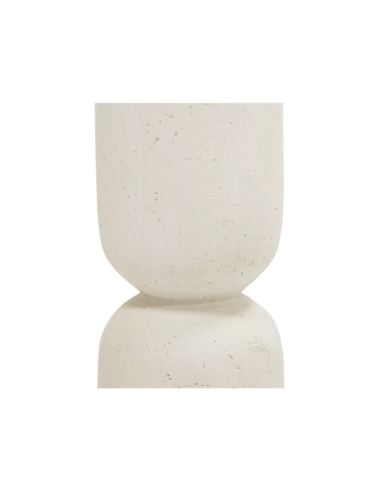 Jarrón textura símil piedra blanco...