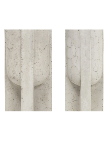 Set 2 jarrones símil piedra base cruz...