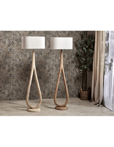 Lámpara de pie Cronos madera 160 cm