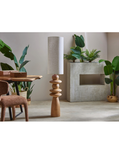 Lámpara de pie Gea madera 153 cm