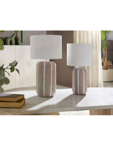 Lámpara de sobremesa Melón marrón...