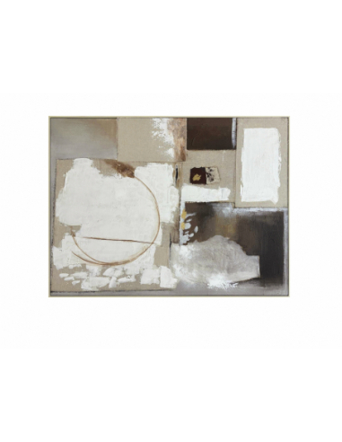 Cuadro abstracto arpillera y óleo...