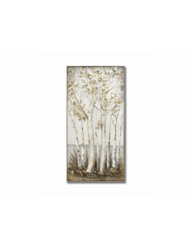 Cuadro 8 Árboles en relieve madera...