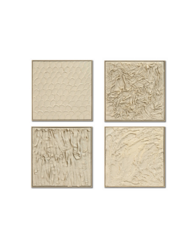 Set 4 cuadros abstractos con marco...