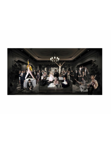 Lienzo impreso Famosos con marco 180x90