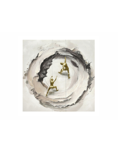 Lienzo abstracto escaladores en...