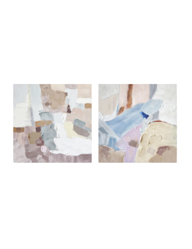 Set 2 lienzos impresos tonos pastel...