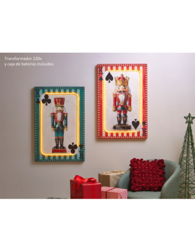 Lienzo impreso Rey Cascanueces rojo...