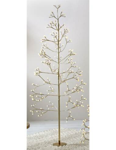 Árbol Navidad led 9 funciones oro 180 cm