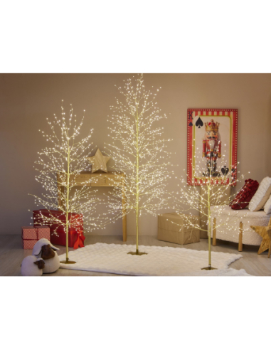 Árbol Navidad micro led oro 120 cm