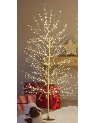 Árbol Navidad micro led oro 150 cm