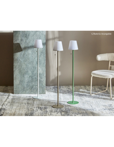 Lámpara de pie led Claren topo 106 cm