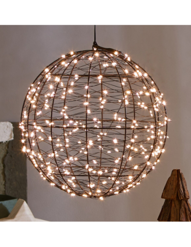 Bola negra leds 30d cm 500 leds