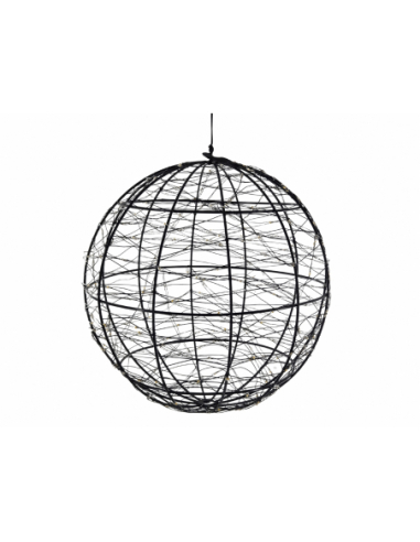 Bola negra leds 30d cm 500 leds