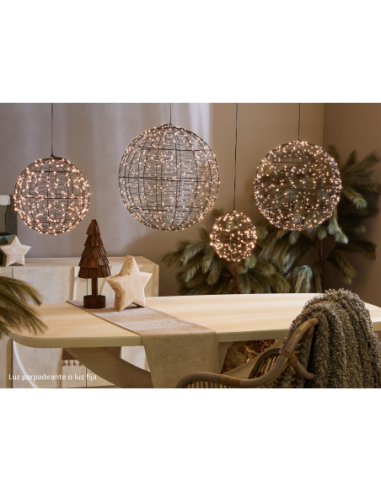 Bola negra leds 30d cm 500 leds