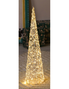 Cono oro perlas 80 cm 500 leds