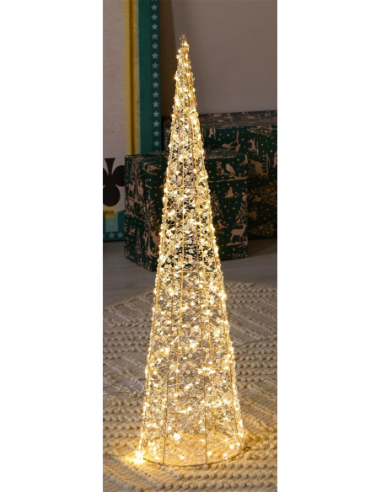 Cono oro perlas 80 cm 500 leds
