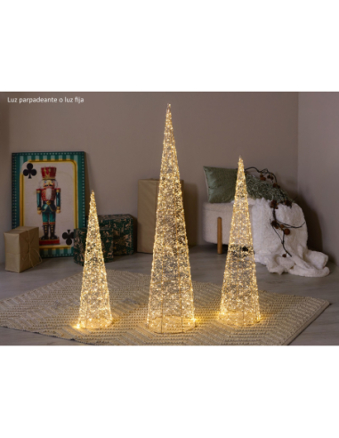 Cono oro perlas 80 cm 500 leds