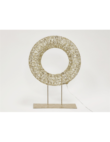 Corona oro pet c/pie 28d cm 800 leds Corona oro pet c/pie 28d cm 800 leds