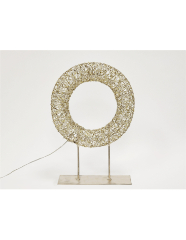 Corona oro pet c/pie 36d cm 1200 leds