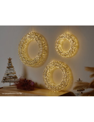 Corona oro pet 58d cm 1800 leds