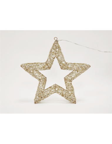 Estrella 3D oro pet 35 cm 800 leds