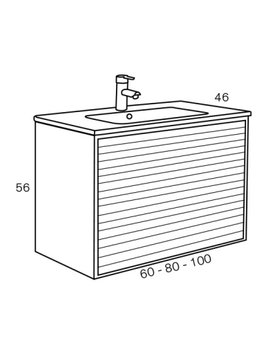 Mueble baño Zenit un cajón con... Mueble baño Zenit un cajón con...