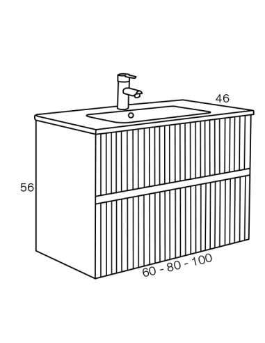 Conjunto Mueble baño Etna dos cajones... Conjunto Mueble baño Etna dos cajones...