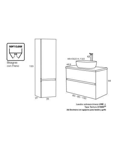 Conjunto Mueble baño Deco Lux con... Conjunto Mueble baño Deco Lux con...