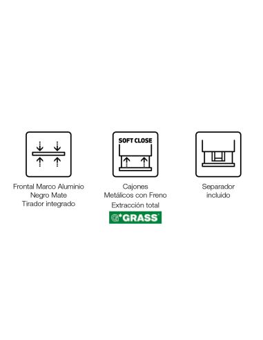 Mueble de baño Koba dos cajones con...