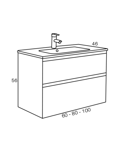Mueble de baño NICE encimera cerámica Mueble de baño NICE encimera cerámica