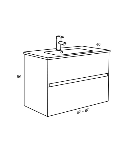 Mueble de baño Basic con encimera... Mueble de baño Basic con encimera...