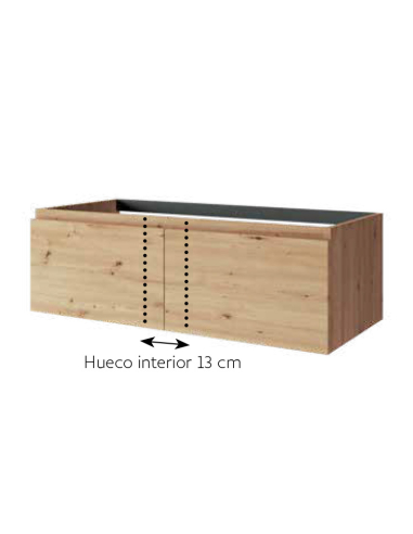 Mueble de baño dos cajones simétrico