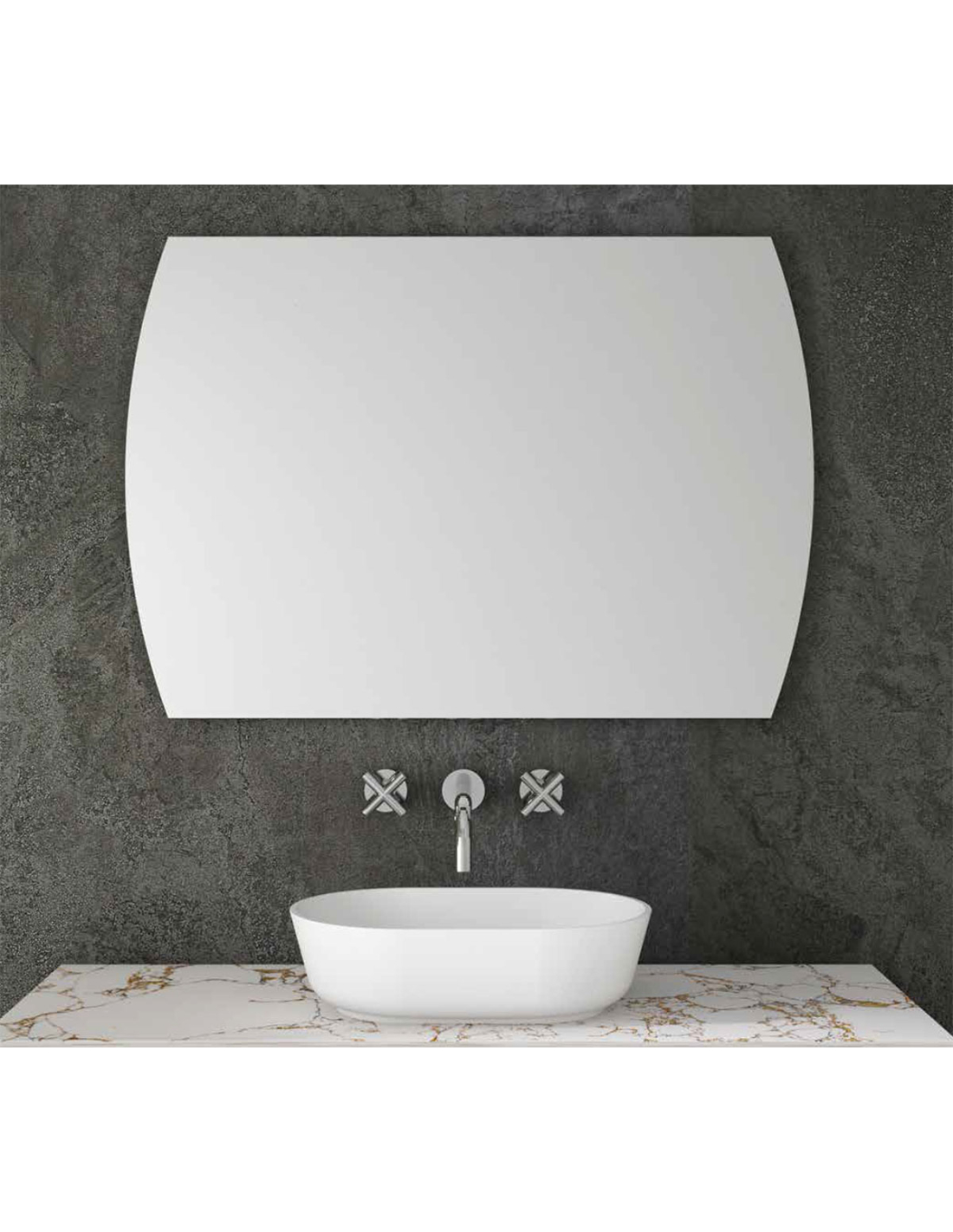 Espejo forma barril recto