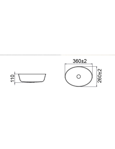 Lavabo sobre encimera Ocritech 12978
