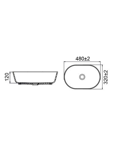 Lavabo sobre encimera Ocritech 13274
