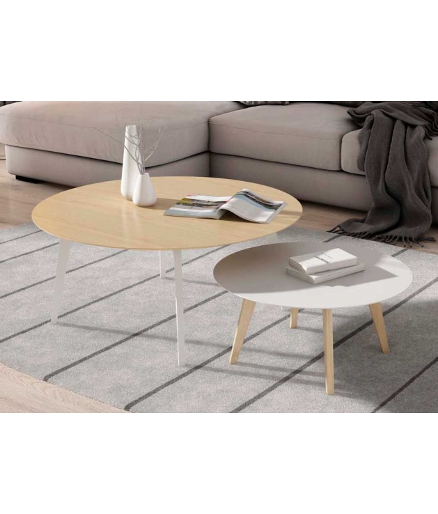 Mesa de centro retro redonda